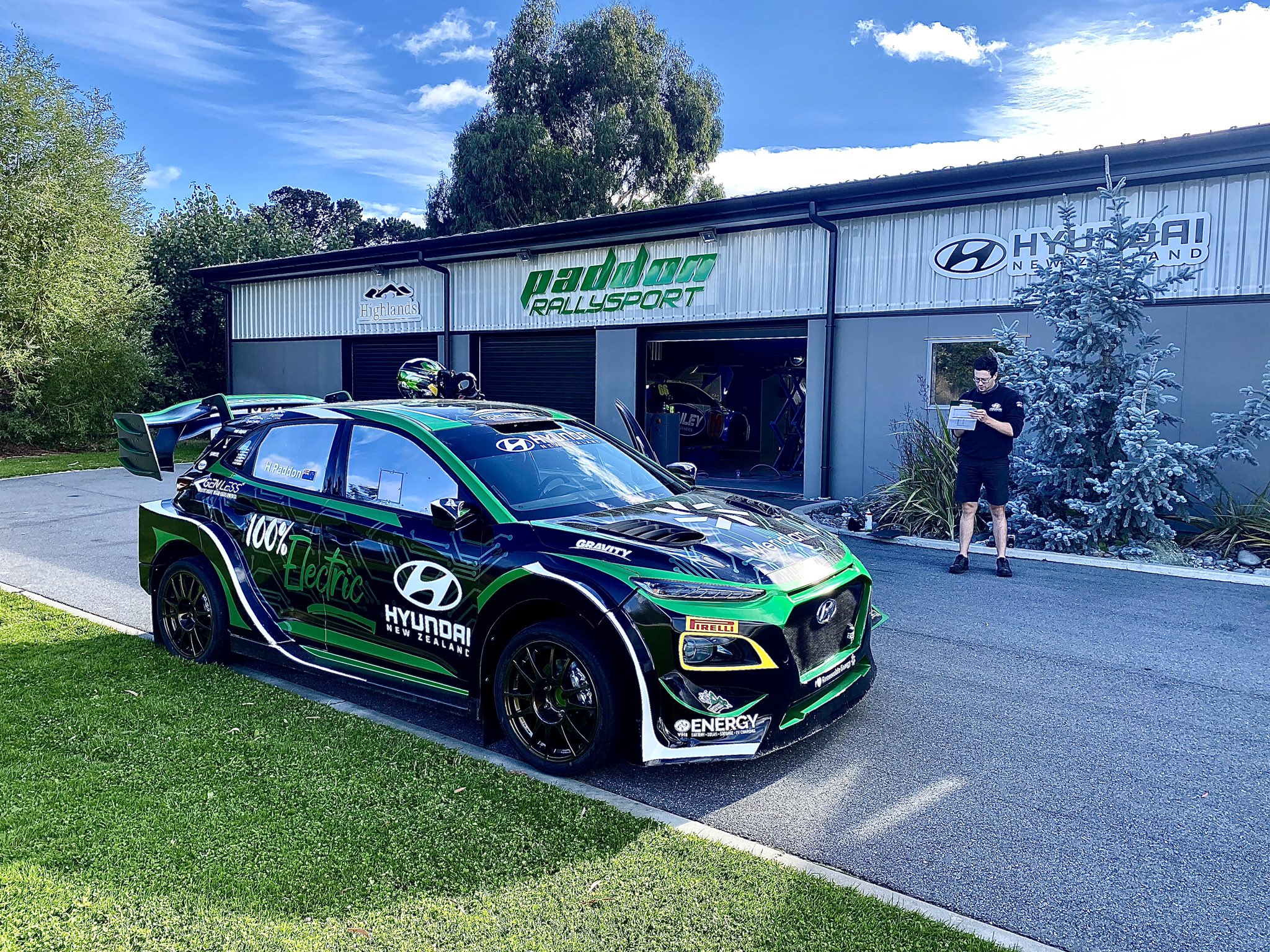 Hayden Paddon's EV Rally car